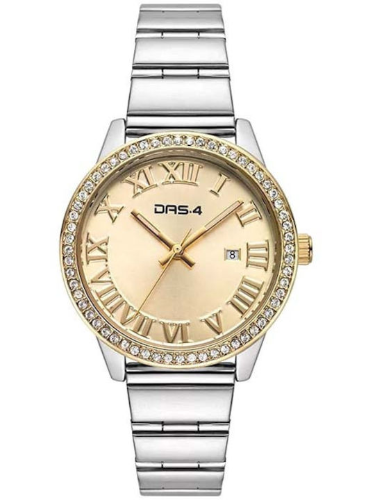 DAS.4 Damen Uhr mit Silber Metallarmband