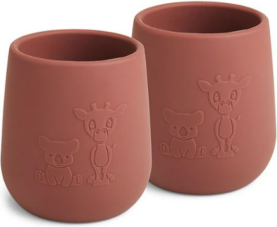 Nuuroo Abel Toddler Silicone Cups 2pcs Brown