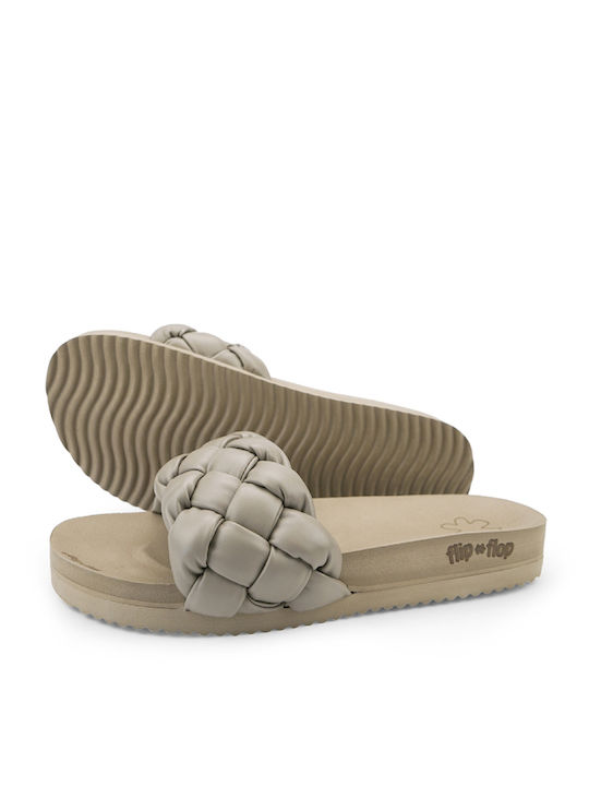 Flip Flop Papuci de plajă Weave Taupe