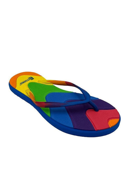 Mitsuko Frauen Flip Flops in Blau Farbe