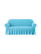 Elastische Abdeckung für Dreisitziges Sofa Light Blue 1Stück 3SEAT-LIGHT BLUE