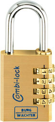 Burg Wachter Padlock Brass Combination 40mm 1pcs