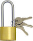 Bronze Padlock Lengthened with Key 50mm 1pcs