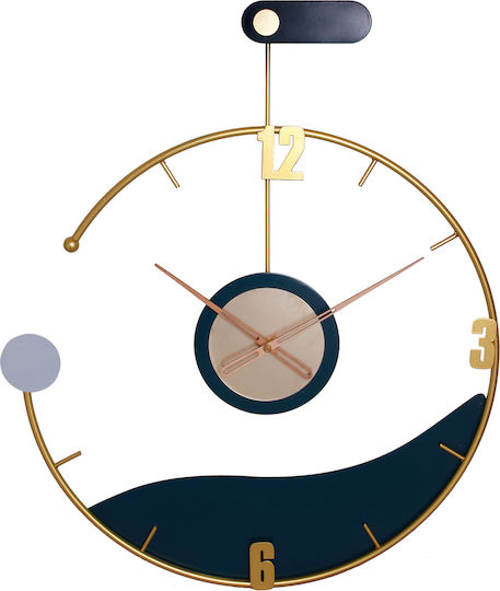 Melina's Collection Wall Clock Metallic Gold 50x58cm