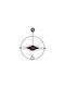 Melina's Collection Wanduhr Metallisch Schwarz 60x50cm