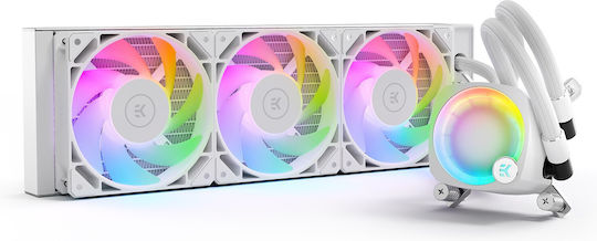 Ekwb Nucleus AIO CR360 Lux D-RGB Water Cooling System AIO CPU With 3 White 120mm Fans