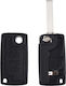 Foldable Car Key Shell with Blade with 2 Buttons for Peugeot