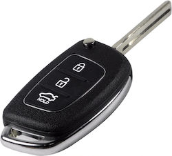 Foldable Car Key Shell with Blade with 3 Buttons for Hyundai