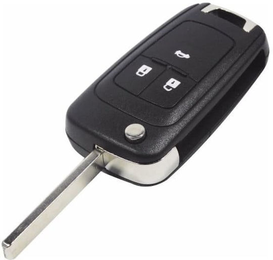 Carcasă cheie auto cu lamă Pliabil cu 3 butoane pentru Chevrolet