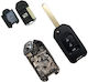 Honda Foldable Car Key Shell with Blade with 3 Buttons for Honda