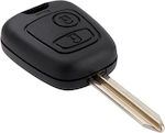 Car Key Shell with Blade with 2 Buttons for Citroen