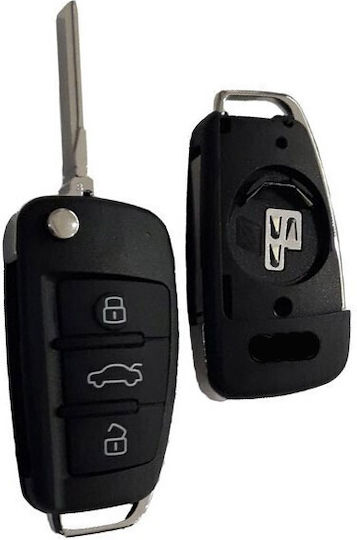 Carcasă cheie auto cu lamă Pliabil cu 3 butoane pentru Audi