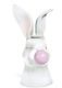 Easter Vase Bunny Polyresin Pink 31x19x17.5cm