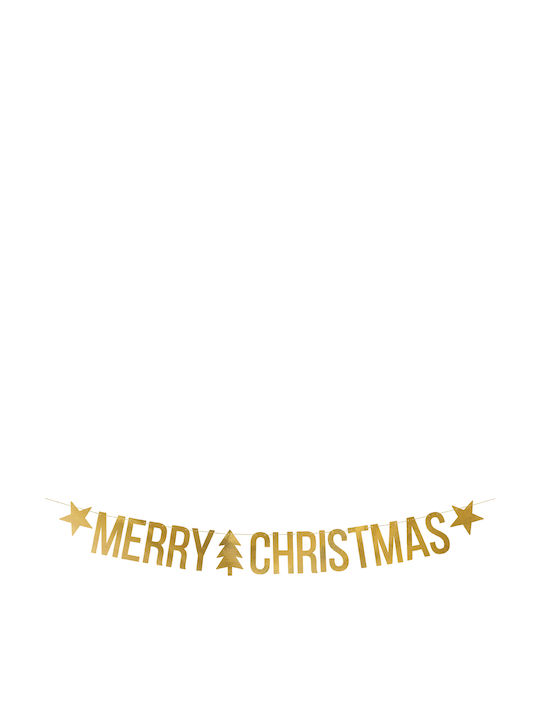 Merry Christmas Christmas Garland Gold 150x10.5cm 1pc