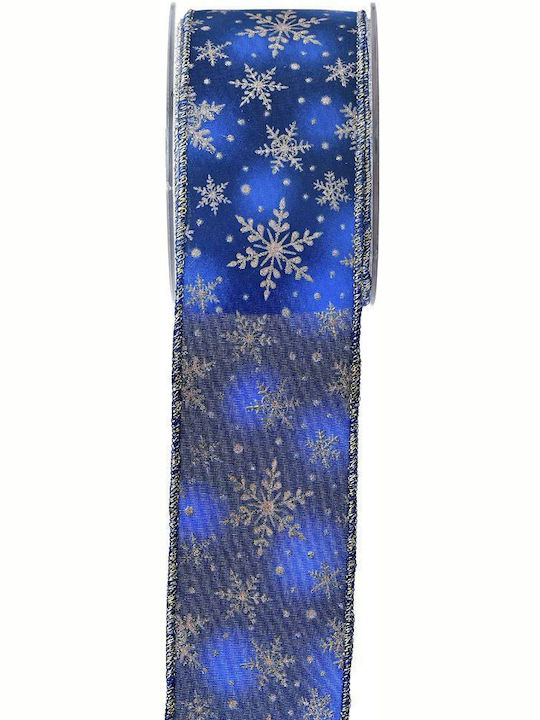 Kappa Decor Weihnachtliche Farbband Stoff Blau 900x7cm 1Stück