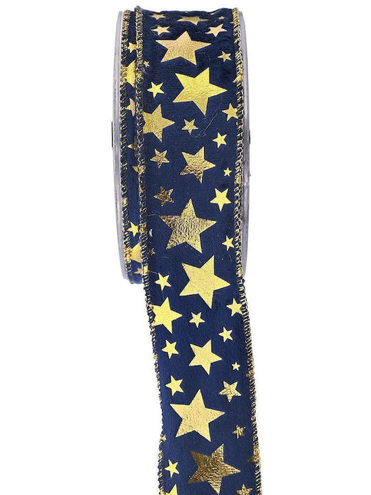 Kappa Decor Weihnachtliche Farbband Stoff Blau 900cm 1Stück
