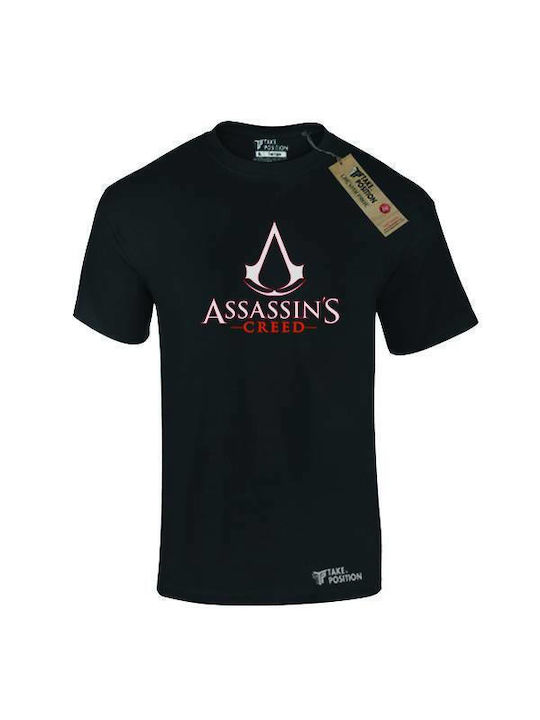 Takeposition T-shirt Assassins creed logo σε Μαύρο χρώμα