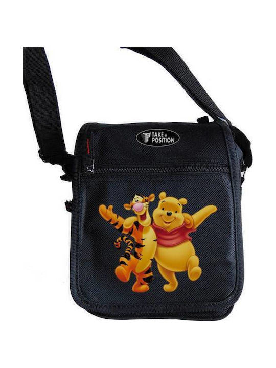 Winnie Ανδρική Τσάντα Ώμου / Χιαστί Μαύρη