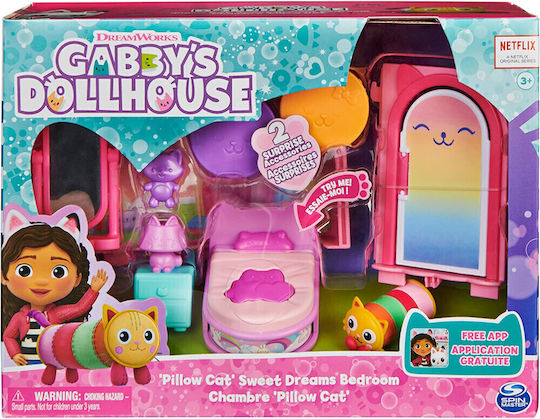 Spin Master Gabby's Dollhouse Pillow Cat Sweet Dreams Bedroom για 3+ Ετών