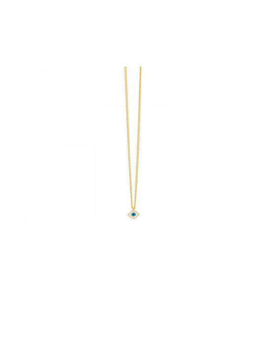 Prince Silvero Necklace Eye from Gold Plated Si...