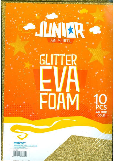 Statovac Αφρώδες Χαρτί Glitter A4 Χρυσό