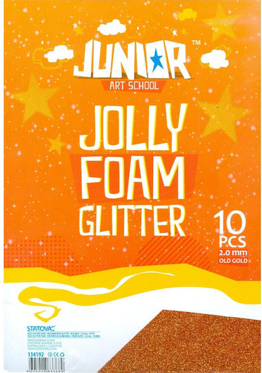 Statovac Αφρώδες Χαρτί Glitter A4 Χρυσό