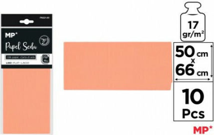 Madrid Papel Touch/Tissue Paper Orange 10 Sheets 50x66cm