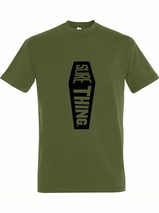 Life T-shirt Khaki Cotton