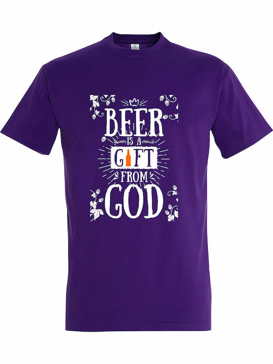 A T-shirt Purple Cotton