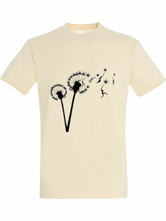 T-shirt Beige Baumwolle