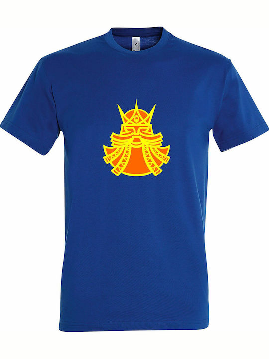 A T-shirt Blau Baumwolle