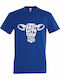 Never T-shirt Blau Baumwolle