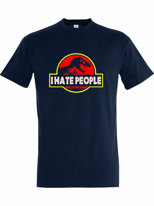 T-shirt Jurassic Park Μπλε Βαμβακερό