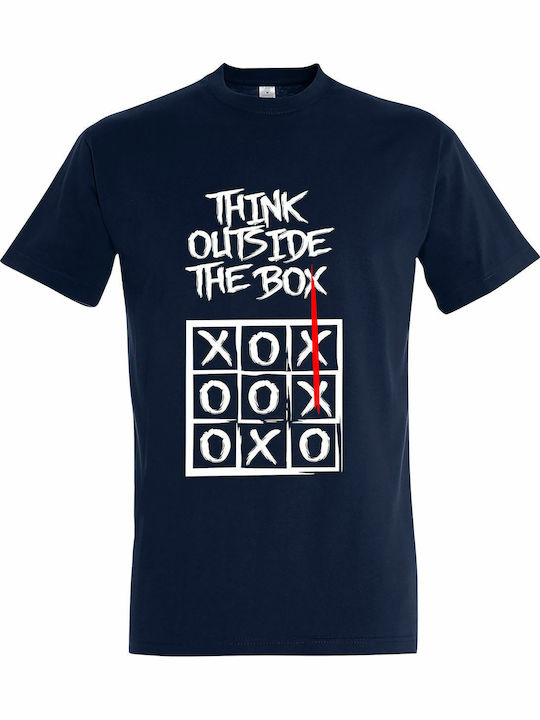 Box T-shirt Blue Cotton