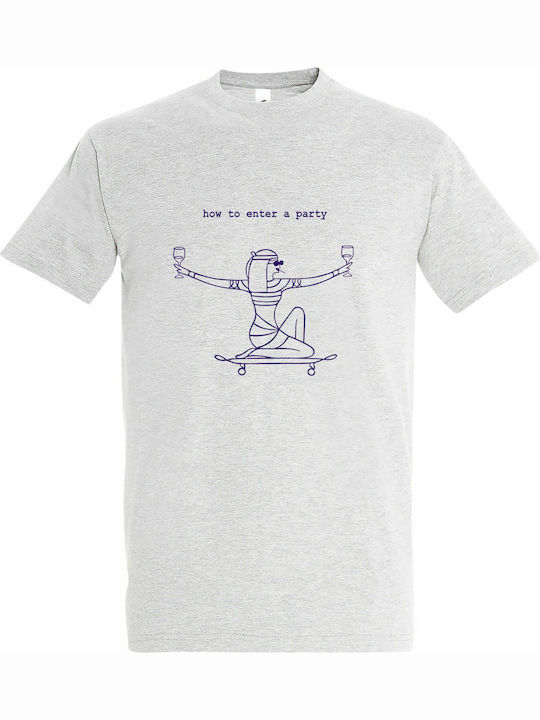 A T-shirt Gray Cotton