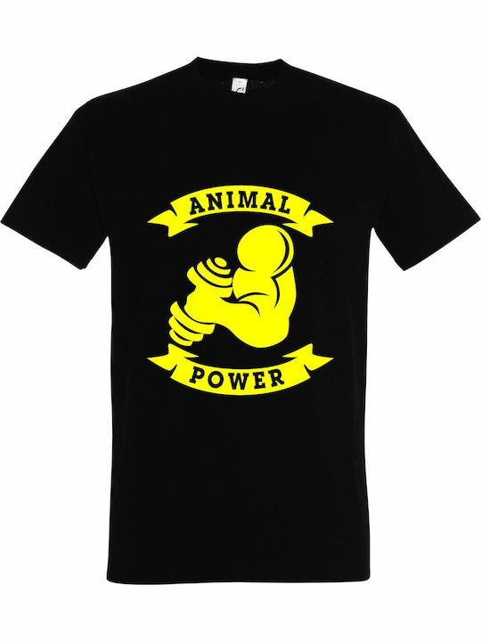 Animal T-shirt Black Cotton