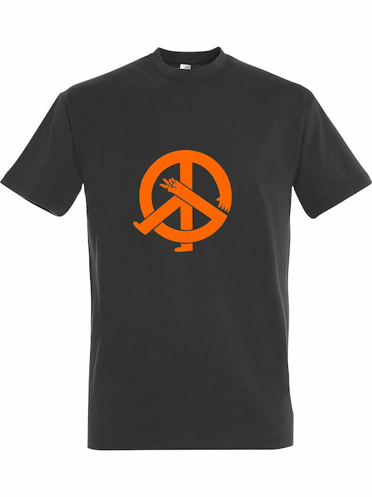 Peace T-shirt Gray Cotton