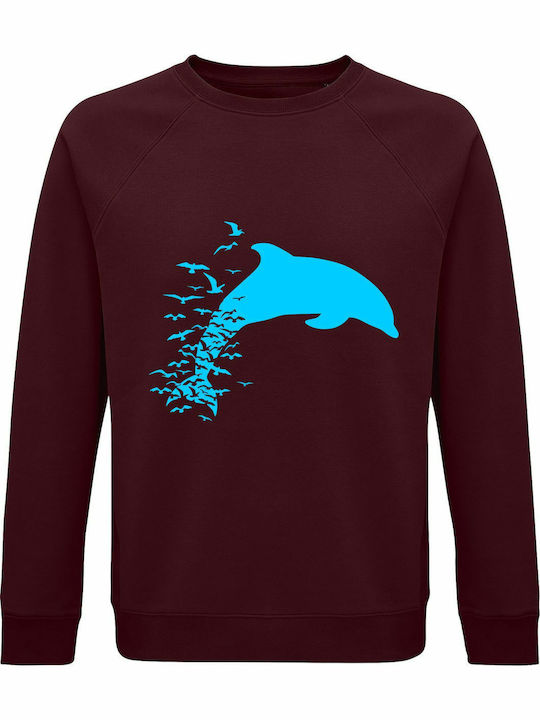 Design Sweatshirt Burgundisch