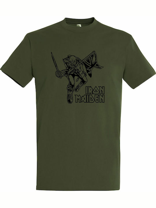 T-shirt Iron Maiden Khaki Cotton