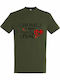 Heart T-shirt Khaki Cotton