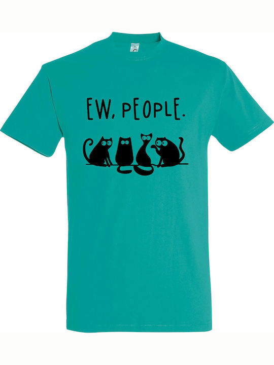 People T-shirt Blue Cotton