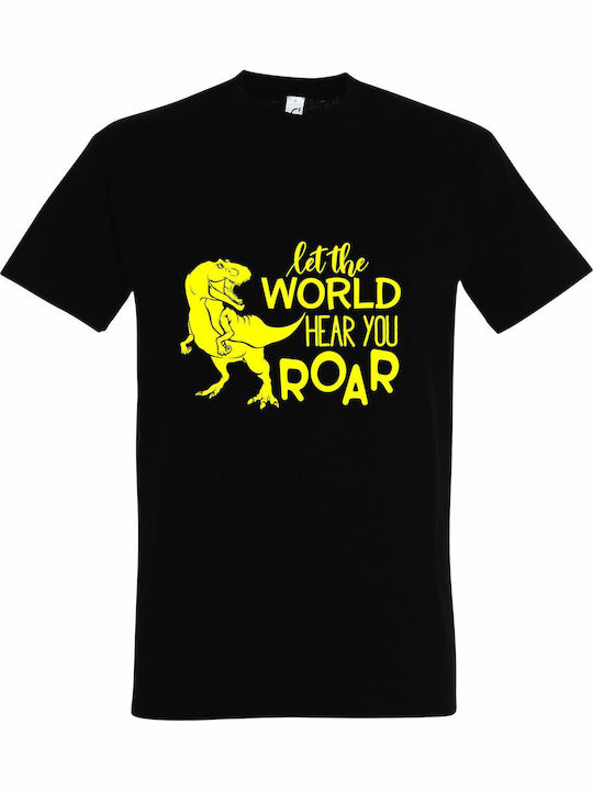 T-shirt Let World σε Μαύρο χρώμα