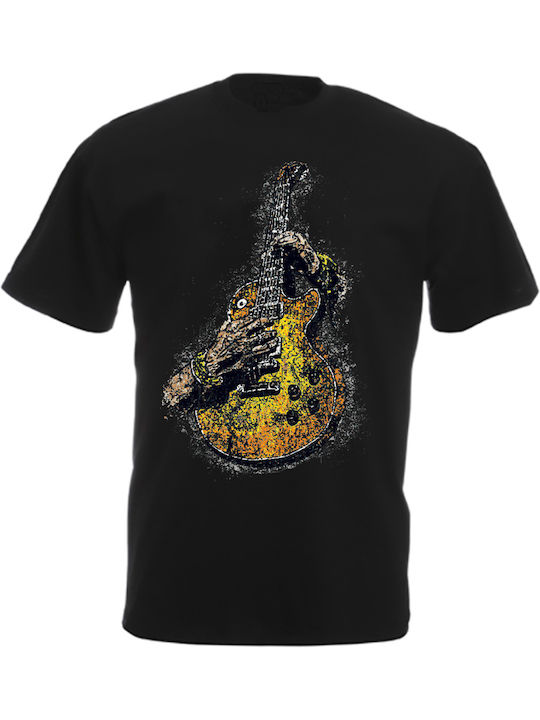 T-shirt Guitar σε Μαύρο χρώμα