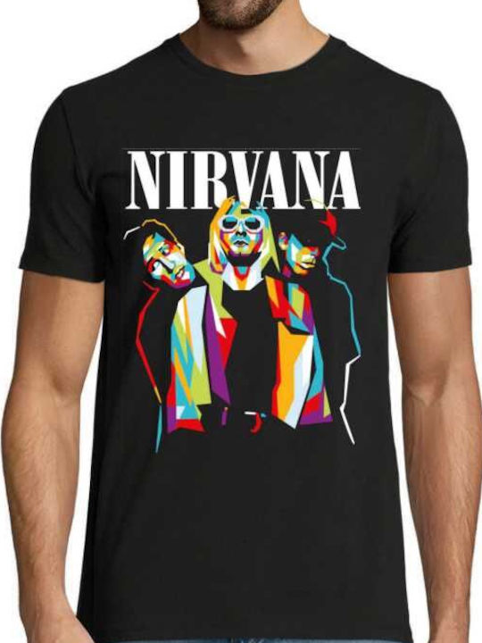 T-shirt Nirvana σε Μαύρο χρώμα