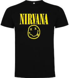 Logo T-shirt Nirvana Μαύρο Βαμβακερό Logo T-shirt Nirvana Μαύρο Βαμβακερό