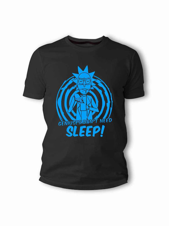 Frisky Sleep T-shirt Rick And Morty Black