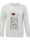 Men Love Sweatshirt Gray