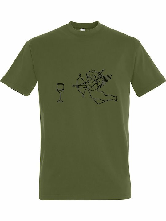 Love God T-shirt Green Cotton