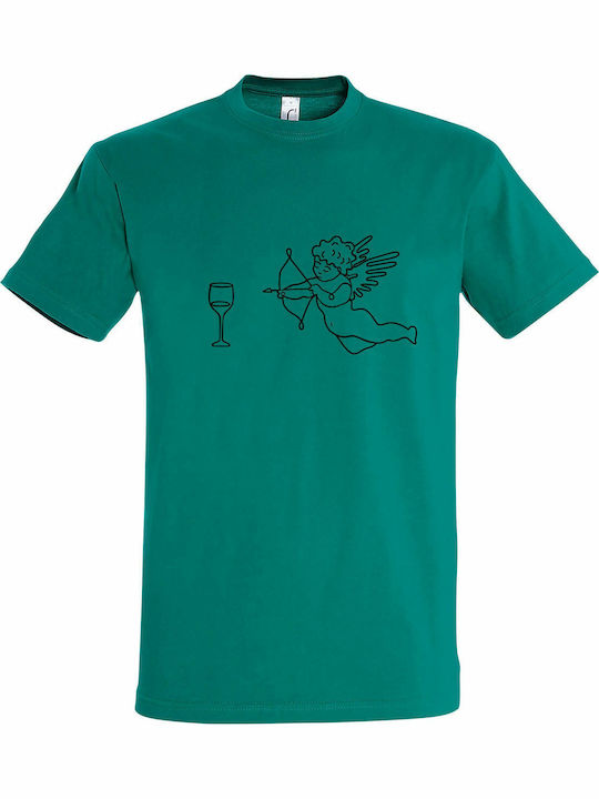 Love God T-shirt Πράσινο Βαμβακερό
