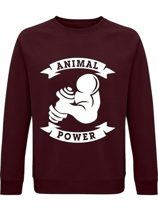 Animal Sweatshirt Burgundy